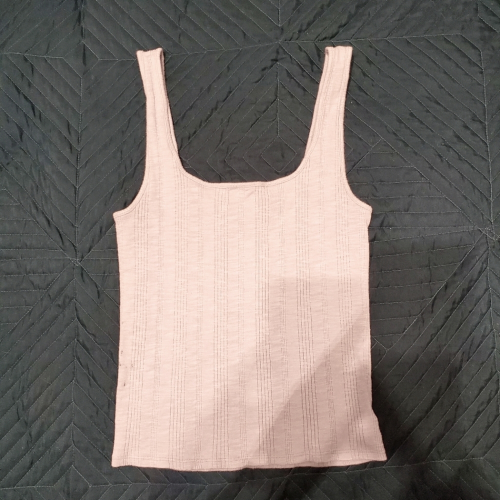 Light purple square neck cropped tank